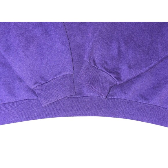Vintage Jerzees Erie Illusion Purple Embroidered Sweatshirt Size XL - Picture 4 of 7